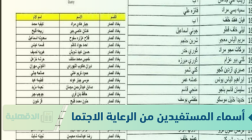 أسماء المستفيدين من الرعاية الاجتماعية الوجبة الأخيرة عبر الرابط الرسمي spa.gov.iq