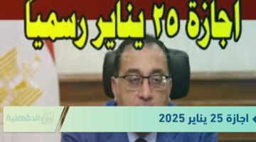 مجلس الوزراء يُحدد.. اجازة 25 يناير 2025 والفئات التي تم استثنائها