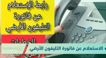 الاستعلام عن فاتورة التليفون الأرضي من خلال الرابط الرسمي te.eg وأفضل طرق الدفع