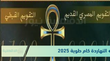 النهاردة كام طوبة 2025 وورقة نتيجة اليوم الثلاثاء الموافق 21 يناير 2025