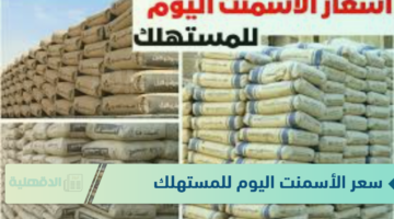 استقرار في سعر الأسمنت اليوم للمستهلك الاحد الموافق 19 يناير 2025 في المصانع والشركات