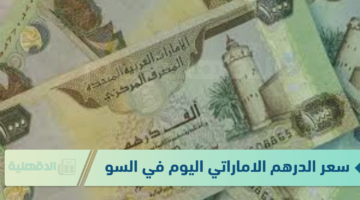 سعر الدرهم الاماراتي اليوم في السوق السوداء الاربعاء الموافق 22 يناير 2025 وفق آخر تحديث صادر عن البنوك