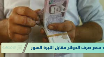 سعر صرف الدولار مقابل الليرة السورية الاثنين 20 يناير 2025 وفق أخر تحديث صادر عن مصرف سوريا المركزي
