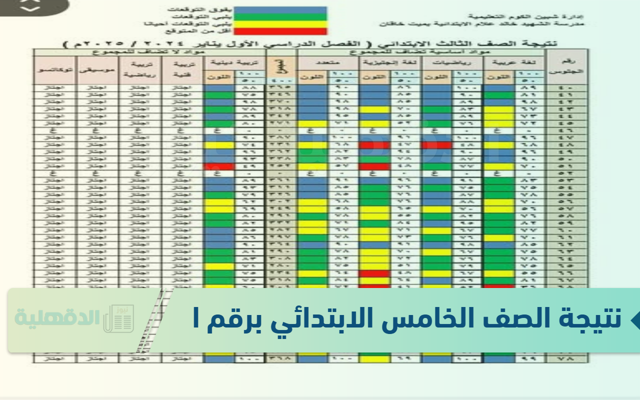 الآن نتيجة الصف الخامس الابتدائي برقم الجلوس eduserv.cairo.gov.eg/results وكيفية توزيع الدرجات ؟