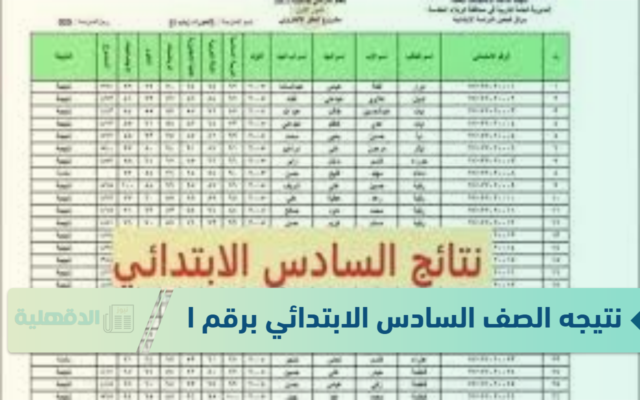 (بالاسم) نتيجه الصف السادس الابتدائي برقم الجلوس عبر moe.gov.eg وكيفية توزيع الدرجات ؟