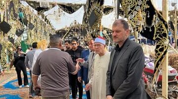 وداع مؤثر للشيخ السيد سعيد في سرادق عزاء ضخم يمتد على 2 فدان بالدقهلية.. شاهد الفيديو والصور