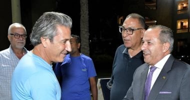 لقاء حصري مع محافظ بورسعيد خلال تدريبات المصري في 2025.. فيديو