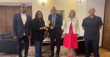 زيارة رئيس اتحاد الخماسي الحديث ورئيسة الاتحاد الأوروبي للسفارة المصرية بروسيا 2025