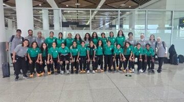 وصول بعثة منتخب مصر للسيدات تحت 20 عامًا إلى مالابو استعدادًا لملاقاة غينيا الاستوائية