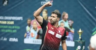 عمر عصر يتوج بالمركز الثاني في تنس الطاولة بدورة ألعاب التضامن الإسلامي