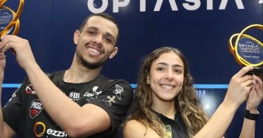 مصطفى عسل وهانيا الحمامي يتربعان على قمة تصنيف الاسكواش قبيل بطولة العالم