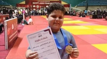 يحيى سعد الدين يحقق ذهبية الجمهورية في الجودو لفئة الناشئين